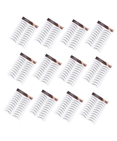 Ipetboom 12 sheets Artificial Stickers Eyebrow False Imitation Transfer Sticker for Transfers Hairlike 21x15cm Black