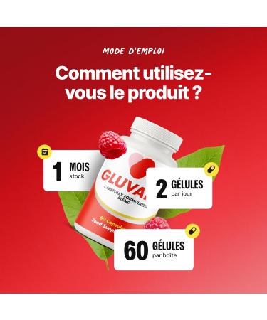 GLUVAFIT Natural ingredients raspberry ketone and green tea nutritional supplements 450 mg - Buy Online on GoSupps.com