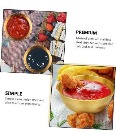 Milisten 1 Set 8pcs Dish Seasoning Dipping Plates Side Dish Japanese Plates Mini Dipping Plate Small Sauce Cups Metal Gold Decor Sauce Bowls Stainless Steel Sushi Measuring Cup - Buy Online on GoSupps.com