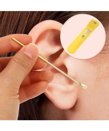 Healifty Stainless Steel Ear Wax Removal Tool Set - 4 Pcs Golden Spiral Ear Cleaner & Ear Picks - 11.5X2.7X1cm - Buy Online on GoSupps.com