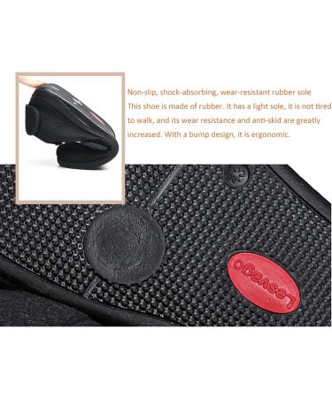 LEEWE Diabetic Shoes - Orthopaedic Touch Fastening Slippers for Diabetic Arthritis Edema Neuropathy - Black, Size 44 - Buy Online on GoSupps.com