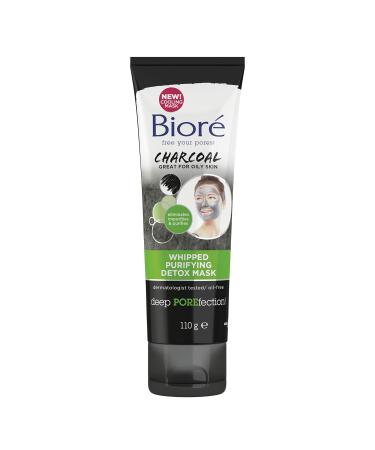 Biore Charcoal Whipped Purifying Detox Face Mask for Oily Skin 110g