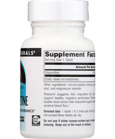 Source Naturals Vinpocetine 10 mg - 120 Tablets for Cognitive Support - Buy Online on GoSupps.com