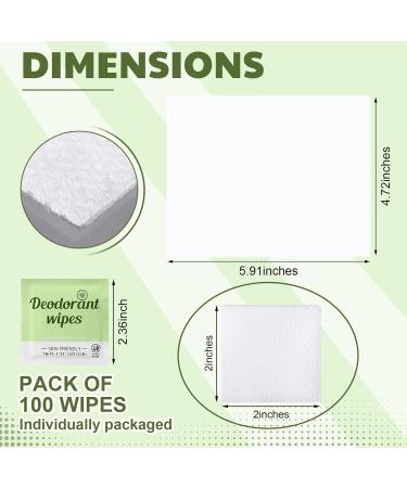 Timgle 100 Pcs Travel Deodorant Wipes Individually Wrapped Armpit Antiperspirant Deodorant Sweat Body Wipes for Women Men Teens Sports Travel Cleanse Skin and Underarm Excessive Sweating(Cucumber) - Buy Online on GoSupps.com