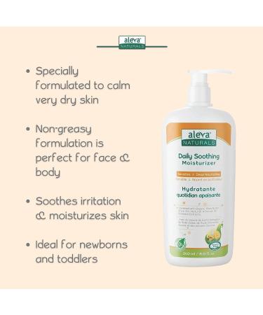 Aleva Naturals Daily Soothing Moisturizer for Sensitive Dry Skin - 8 fl. oz | Organic Baby & Toddler Face and Body Lotion - Buy Online on GoSupps.com