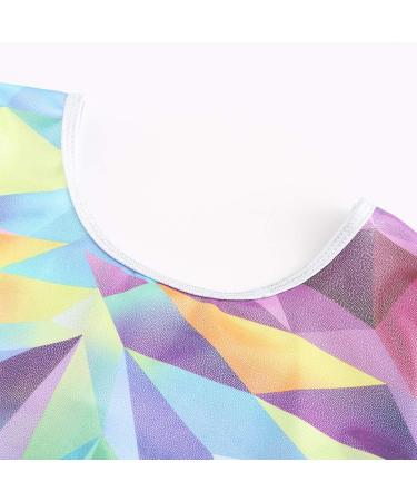 Kql Starry Girls Gymnastics Leotard 7-8 Years | Sparkly Dancewear for Kids 5-14Years | Rainbow Geometric Training Costume - Buy Online on GoSupps.com