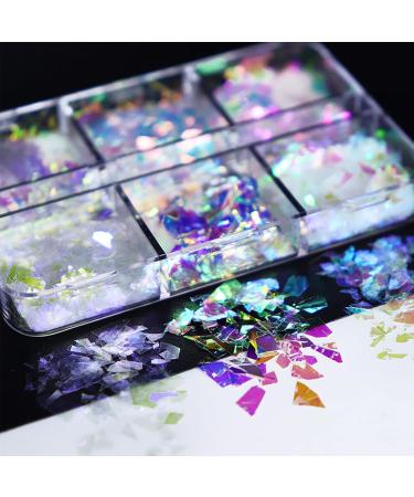 Sermaid Iridescent Nail Flakes for Irregular Fingernails Glitter Nail Design for Crafts | International Shipping - Buy Online on GoSupps.com