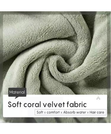 Microfiber Hair Towel Wrap for Women - 2 Pack Coral Velvet Turbans | Quick Dry Anti-Frizz Super Absorbent for All Hair Types - Pink & Blue Grey - Buy Online on GoSupps.com