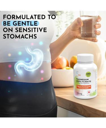 Live 5AM Magnesium Bisglycinate (Glycinate) 200mg | 240 vcaps High Absorption Magnesium Glycinate 200mg Elemental Magnesium from 1000mg Magnesium Glycinate Blend Supports Bone Health Muscle Function & Relaxation 240 count (Pack of 1) - Buy Online on GoSupps.com