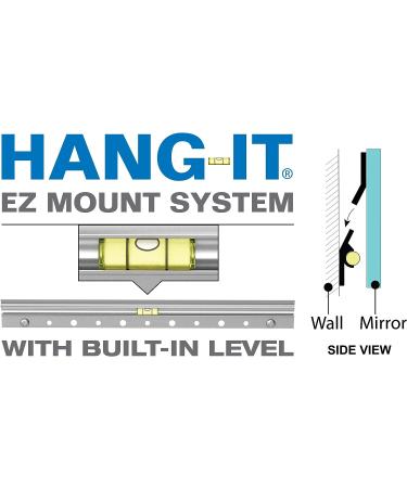 Gatco Beveled Easy Mount Mirror 26.5x19.5 Silver - Wall Mounted Bathroom Vanity Mirror - Buy Online on GoSupps.com