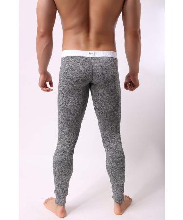 KAMUON Mens Low Rise Pouch Underwear Pants Long Johns Thermal Bottoms Leggings Large 3 Pack - Black/Blue/Purple - Set of 3 - Buy Online on GoSupps.com