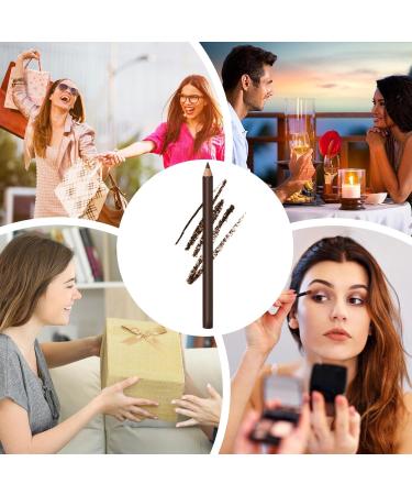 Eyeliner Pen Refillable Double Makeup Eyeliner Pen Waterproof Makeup Tools for Travel Home School Business Travel Dark Brown - Buy Online on GoSupps.com