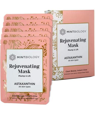 AGELESS Astaxanthin & Collagen Korean Sheet Mask for Women - Nourishing & Hydrating Facial Masks to Soften Lines & Wrinkles 5 Count - Buy Online on GoSupps.com