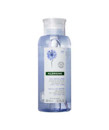 Klorane - Micellar Water With Organically Farmed Cornflower - Cleanser  Makeup Remover  & Toner - For Sensitive Skin - Free of Parabens  Fragrance  & Alcohol - 13.5 fl. oz