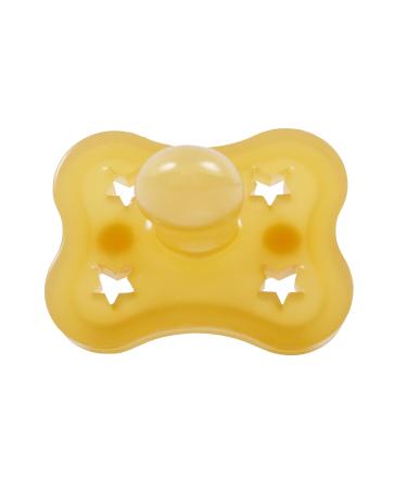 Sweetie Star Shape Rubber Pacifier - Natural Rubber Symmetrical Nipple 0-6 Months 1 Piece - Safe & Soothing for Babies - Buy Online on GoSupps.com