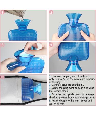 Beard Pattern Hot Water Bottle | Soft Waist Cover Warm Water Bag for Hand Shoulder Legs Back & Neck Relief - International Shipping Available - Buy Online on GoSupps.com