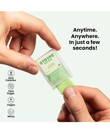 STRYPE Energy Strips - Instant 80mg Caffeine Zero Calories & Sugar Portable Spearmint Breath Strips | 12 Packs for International Shipping - Buy Online on GoSupps.com