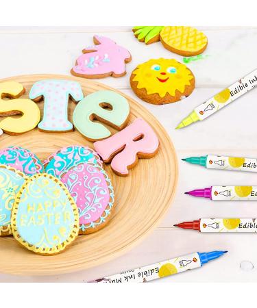 Food Coloring Marker Pens 12Pcs - Dual Sided Edible Markers for Cake Decorating & Baking - Fine & Thick Tip Gourmet Writers - 12 Count Pack - Buy Online on GoSupps.com