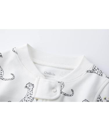 Owlivia Organic Cotton Baby Sleep N Play Romper - Leopard Print, 0-24 Months - Buy Online on GoSupps.com