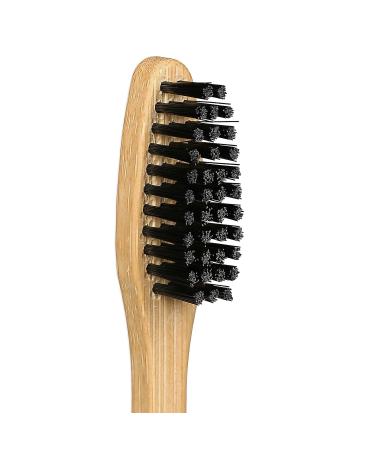Relaxdays Bamboo Toothbrushes 24 Pack - Medium Bristle Vegan Sustainable & BPA-Free - Eco-Friendly Black Hand Toothbrushes - Buy Online on GoSupps.com