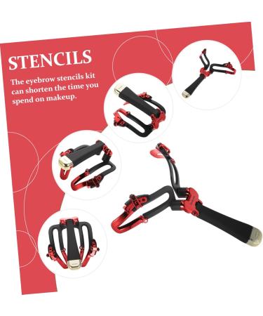 Angoily 1pc Eyebrow Tool Cosmetology Kit Eyebrow Shaping Stencil Eyebrow Grooming Tool Cosmetic Girl 14x11.5cm Black - Buy Online on GoSupps.com
