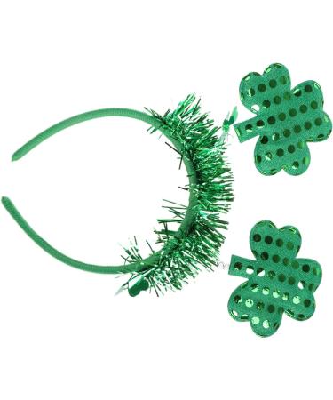 amangul Saint atrick's Day Headband Sequins Shamrock Hair Hoop Green for Head Boppers Irish arty Holiday hoto rop - Buy Online on GoSupps.com