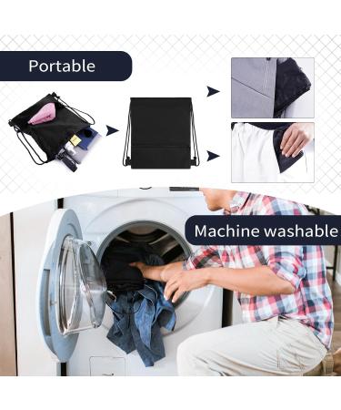 Jewan Adjustable Gym Bag - Black Sports Backpack with Cord for Men & Women | Perfect for Sports Travel School & Beach - Buy Online on GoSupps.com