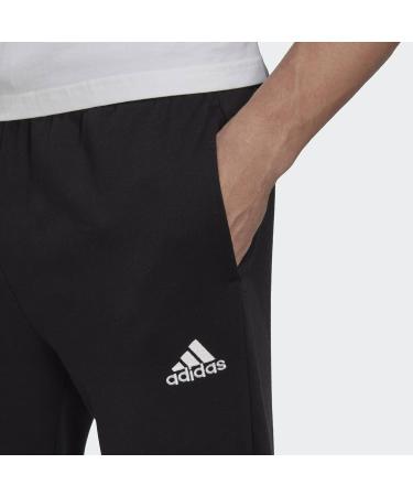 Buy adidas Men's Essentials Fleece Pants - Regular Tapered Fit in Black/White | International Shipping Available - Buy Online on GoSupps.com