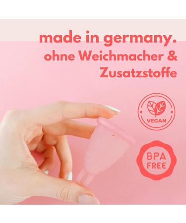 Carriecup Menstrual Cup Medium - BPA-Free & Silicone-Free - Eco-Friendly Alternative to Tampons - Made in Germany with Black Storage Bag - Buy Online on GoSupps.com