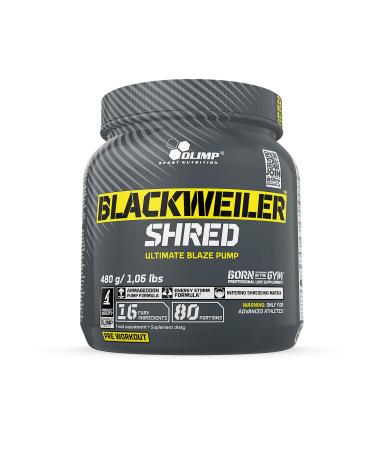 Olimp Blackweiler Shred Exotic Orange 480 G Pre Workout Booster and Fat Breather L-Arginine and Beta-Alanin Exotic Orange 480 G (1 SPACE)