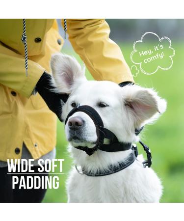 Gentle Muzzle Guard for Dogs - Prevents Biting and Unwanted Chewing Safely New Secure Comfort Fit - Soft Neoprene Padding No More Chafing Included Training Guide Helps Build Bonds with Pet (S Grey) Grey S (Pack of 1) - Buy Online on GoSupps.com