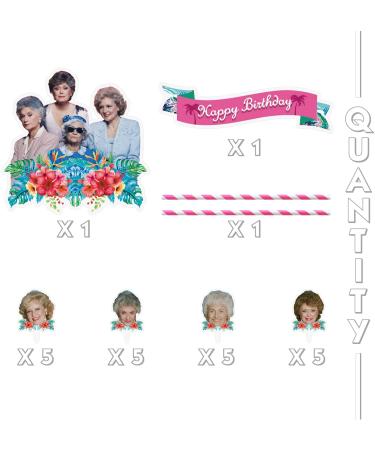 22pcs Golden Women Cake Topper Cupcake Toppers Birthday Party Supplies Cake Decorations Friend Theme - Buy Online on GoSupps.com