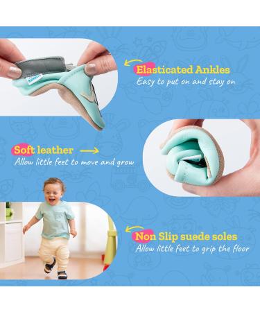 Soft Sole Leather Baby Shoes for Girls and Boys | Toddler Walking Shoes 12-18 Months | Elovephant - Buy Online on GoSupps.com