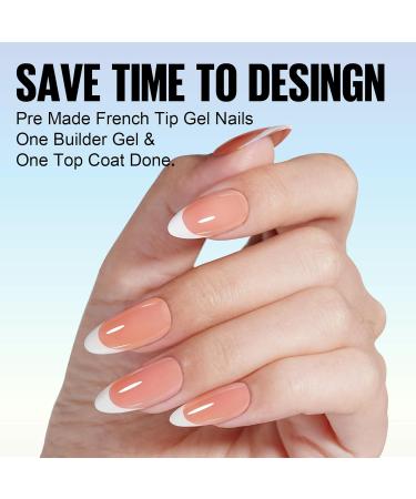 Tomicca French Press On Nails - 180 Almond Nail Tips Pre-Colored Full Cover & Base Coat 15 Sizes Nude Almond Nail Art & Extensions - Buy Online on GoSupps.com