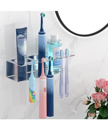 Buy 304 Stainless Steel Toothbrush Holder - Wall-Mounted No Drilling Perfect for Family & Kids - Durable Toothbrush & Razor Storage Solution - Buy Online on GoSupps.com