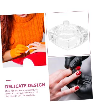 IMIKEYA Glass Jar Diamond Decor Candy Jar Nail Dish with Lid Nail Art Dish Nail Dish Cup Nail Dish Bowl with Lids Dappen Dish for Acrylic Nails Nail Liquid Holder Castor Glass Manicure - Buy Online on GoSupps.com