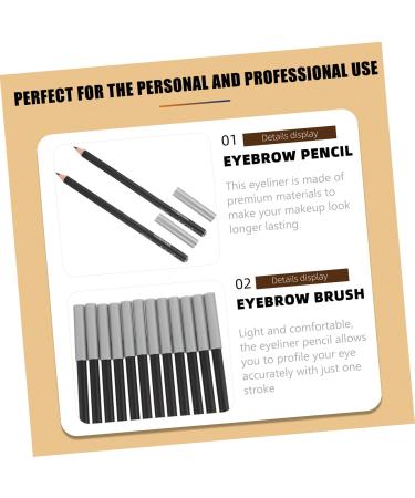 Outanaya 12pcs Black Eyeliner 1 Practical Eyeliners Makeup Accessory Waterproof Eyeliner Pencil Wood - Buy Online on GoSupps.com