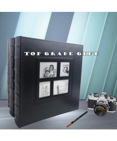 RECUTMS Self Adhesive Magnetic Photo Album - 60 Pages - 13.3 x 13.4 Inches - Accommodates 8X10, 6X8, 5X7, 4X6 Photos - Wedding Memory Book - Black - Buy Online on GoSupps.com