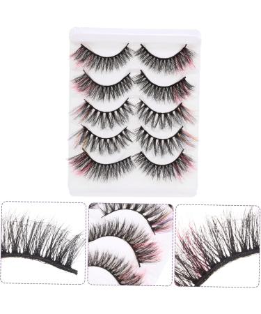 5 Pairs Colored False Eyelashes Faux Eyelashes Fake Colored Lashes Colorful Eyelashes 3d Festival Colored Lashes Faux Colored Lashes 8d Imitation Artificial Comics - Buy Online on GoSupps.com