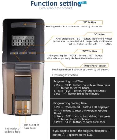 Automatic Aquarium Fish Feeder - Timer Fish Food Dispenser for Fish Tank - Buy Online on GoSupps.com