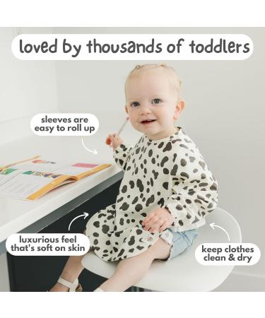 Bubba Bear Long Sleeve Weaning Bib with Sleeves | Waterproof Toddler Led Feeding Coverall Bib Set | Dalmation Design for Babies 6 Months - Buy Online on GoSupps.com