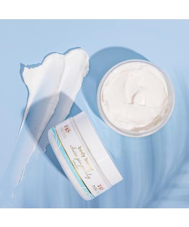 PURE FIJI White Gingerlily Body Butter 8oz - Natural Moisturizer for Dry Skin with Vitamin E - Face Cream and Body Lotion - Buy Online on GoSupps.com