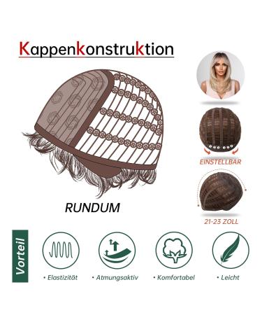 Blonde Shoulder Length Layered Wig for Women | Platinum Bob & Ponytail - Heat-Resistant Synthetic Hair for Party & Cosplay - Buy Online on GoSupps.com
