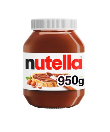 Nutella - Spread cream with hazelnuts and cocoa gluten-free preservatives and hydrogenated fats optimal for breakfast jar of 950 g