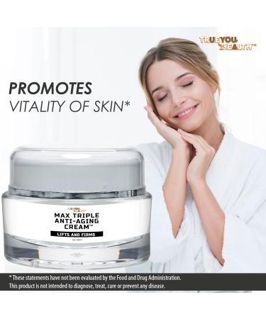 Max Triple Anti-Aging Cream with Vitamin C | Lift & Firm Anti-Wrinkle Face Cream | Even Skin Tone & Hydration | Remove Dark Spots | Day & Night Use - Buy Online on GoSupps.com