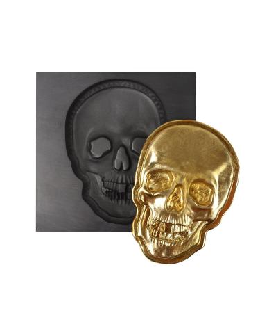 Small - Skull 3D Graphite Ingot Mold for Precious Metal Casting Gold Silver Copper Melting