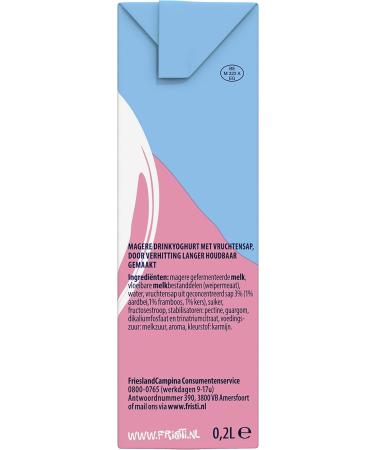 Frieslandcampina NV Fristi Drinkyoghurt Rood Fruit Mini 5 x 6 x 200 ml - Buy Online on GoSupps.com