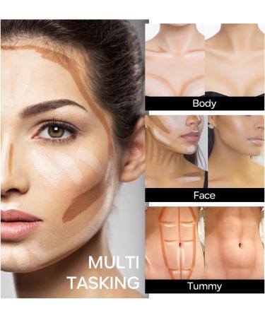 KYDA 6 Colors Contour Stick 2 in 1 Body & Face Highlighter Set - 3 Pcs - Buy Online on GoSupps.com