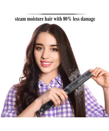 DORISILK Professional Steam Hair Straightener & Curler - Ceramic Tourmaline Vapor Flat Iron, Dual Voltage, LED Display - Black - Buy Online on GoSupps.com