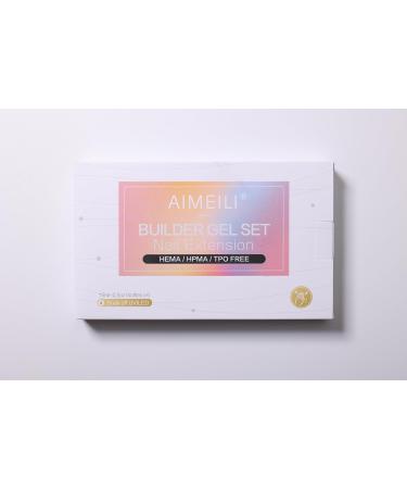 AIMEILI Builder Nail Gel Kit - 6 Colours 15ml | Nail Extension Gel Polish Acrylic | UV LED Builder Nail Gel Set - Nail Enhancement Gel Gifts Kit - Buy Online on GoSupps.com
